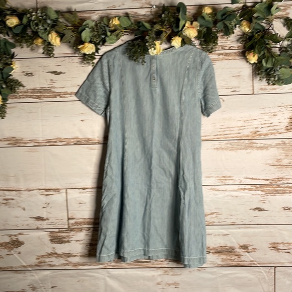 Women's Caslon Blue and White Striped Dress - Picture 3 of 3